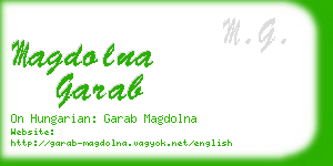 magdolna garab business card
